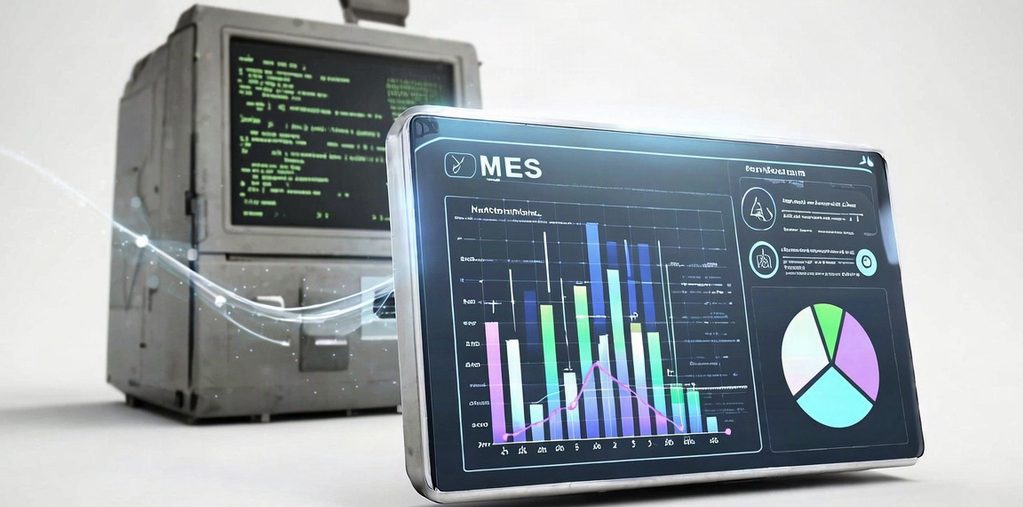 Image shows an old computer next to a new tablet indicating "migration".